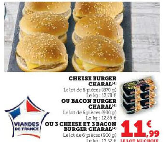 Hyper U CHEESE BURGER CHARAL(4) offre