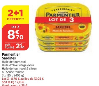 Bi1 Parmentier Sardines offre