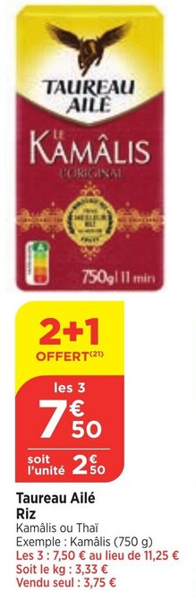 Bi1 Taureau Ailé Riz offre