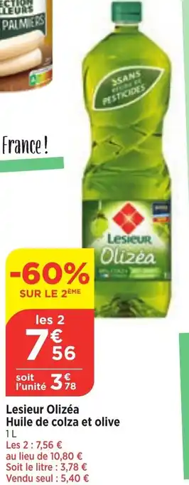 Bi1 Lesieur Olizéa Huile de colza et olive offre