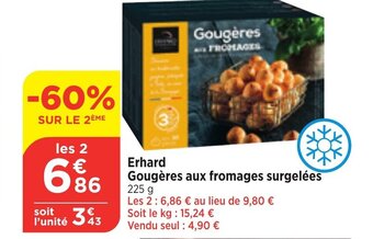 Bi1 Erhard Gougères aux fromages surgelées offre