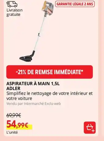 Intermarché ASPIRATEUR À MAIN 1,5L offre