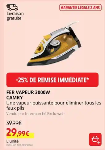 Intermarché FER VAPEUR 3000W offre