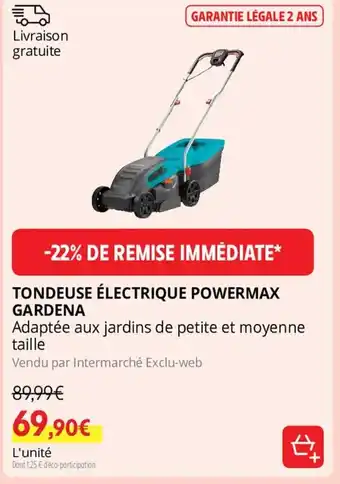 Intermarché TONDEUSE ÉLECTRIQUE POWERMAX GARDENA offre