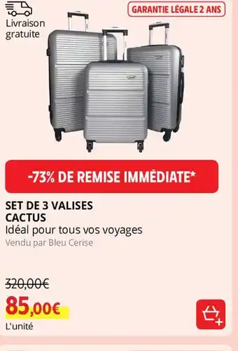 Intermarché SET DE 3 VALISES offre