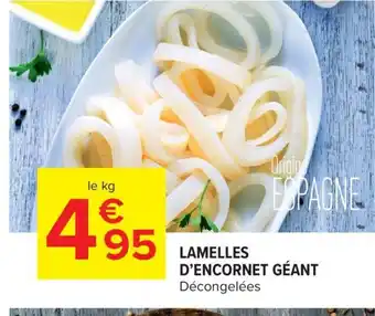 LAMELLES D'ENCORNET GÉANT Décongelées