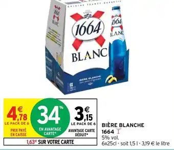 Intermarché Hyper BIÈRE BLANCHE offre