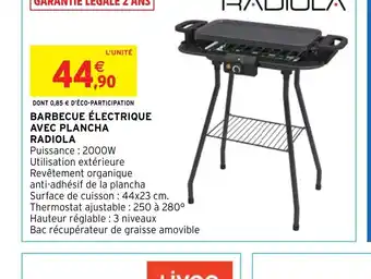 Intermarché Hyper BARBECUE ÉLECTRIQUE AVEC PLANCHA RADIOLA offre