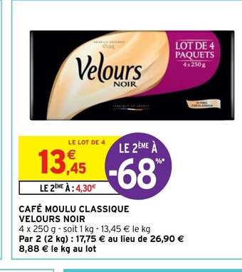 Intermarché Hyper CAFÉ MOULU CLASSIQUE VELOURS NOIR offre