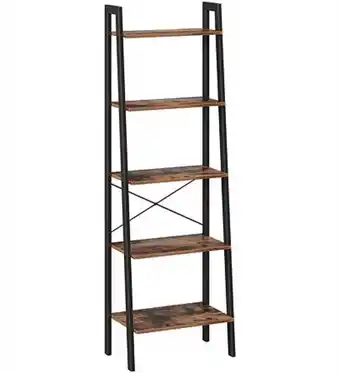 Bricomarché Larbin - étagère style rustique salon/chambre à coucher/bureau - 172x56x34 cm - 5 tablettes - marron offre