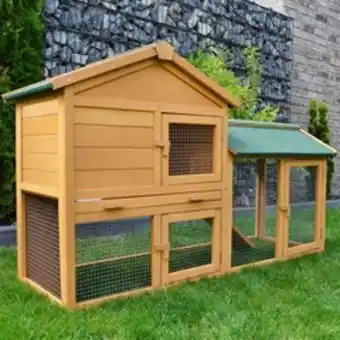 Truffaut Bb loisir - cage clapier enclos lapin 145x53x86 cm modele: 001 villa lapin bb loisir offre