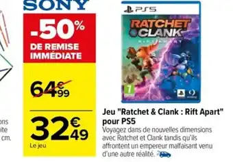 Carrefour Jeu "Ratchet & Clank : Rift Apart" pour PS5 offre