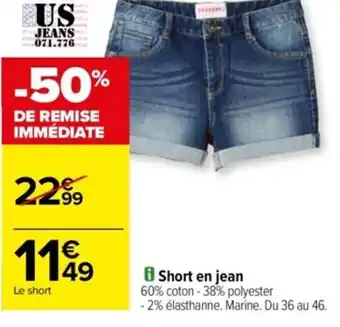 Carrefour i Short en jean offre