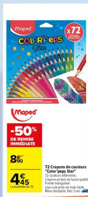 Carrefour 72 Crayons De Couleurs offre