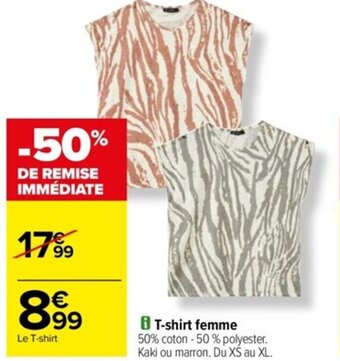 Carrefour T-shirt femme offre
