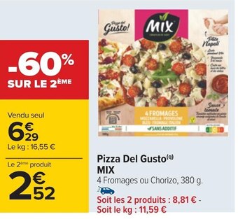 Carrefour Mix pizza del gusto offre