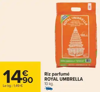 Carrefour Royal umbrella riz parfumé offre