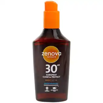 Action Zenova spray solaire zenova clear & protect offre