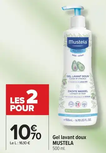 Carrefour Mustela gel lavant doux offre