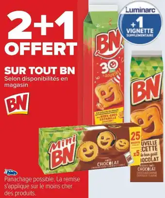 Carrefour Bn 2+1 offert sur tout bn offre