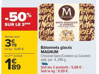 Carrefour Magnum bâtonnets glacés offre