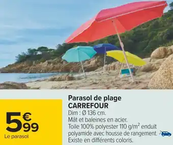 Carrefour Carrefour parasol de plage offre