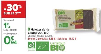 Carrefour Carrefour bio galettes de riz offre
