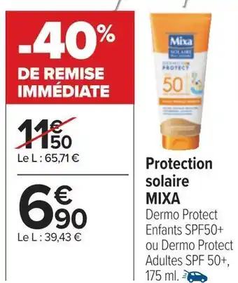 Carrefour Mixa protection solaire offre