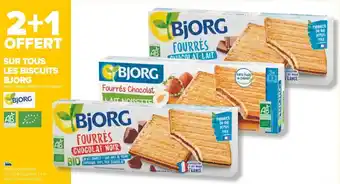 Carrefour Bjorg 2+1 offert sur tous les biscuits bjorg offre