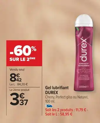 Carrefour Durex gel lubrifiant offre