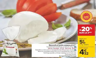 Carrefour Mozzarella di bufala campana a.o.p. offre