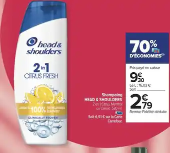 Carrefour Head & shoulders shampoing offre