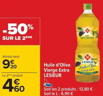 Carrefour Lesieur huile d'olive vierge extra offre