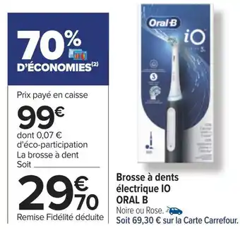 Carrefour Oral b brosse à dents électrique io offre
