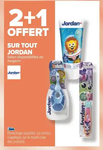 Jordan 2+1 offert sur tout jordan