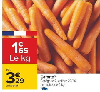 Carrefour Carotte offre