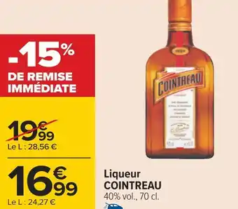 Carrefour Cointreau liqueur offre