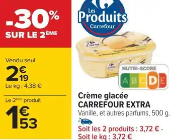 Carrefour Carrefour extra crème glacée offre