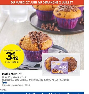 Carrefour Market Milka muffin offre