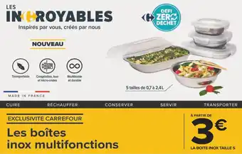 Carrefour Carrefour les boîtes inox multifonctions offre