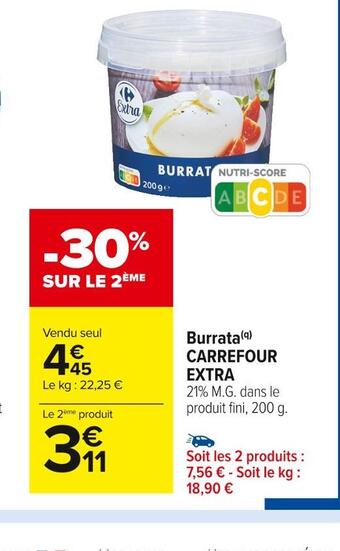 Carrefour Market Carrefour extra burrata offre