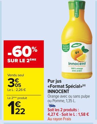 Carrefour Market Innocent pur jus format spécial offre