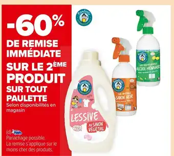 Paulette -60% de remise immédiate sur le 2Úme produit sur tout paulette