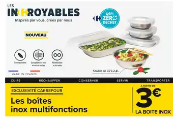 Carrefour Market Les boîtes inox multifonctions offre