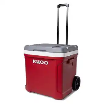 Feu Vert Igloo glacière passive à roulettes igloo latitude 60 roller 56 litres - rouge offre