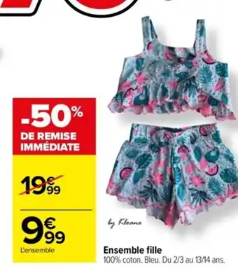 Carrefour Ensemble fille offre