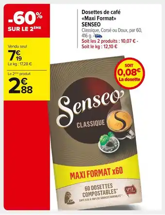 Senseo dosettes de café maxi format