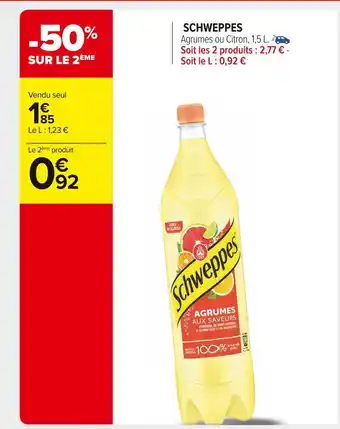 Carrefour Market Schweppes schweppes offre