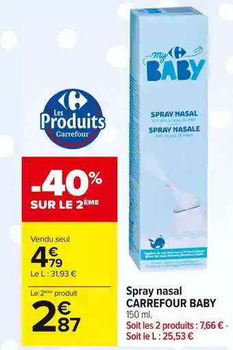 Carrefour Market Carrefour baby spray nasal offre