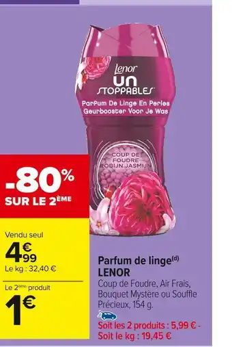 Carrefour Market Lenor parfum de linge offre